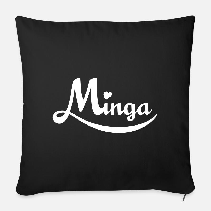 Minga - Stadt der Münchner Kindl! - Sofakissenbezug 45 x 45 cm - Schwarz