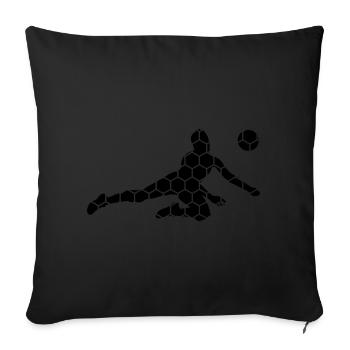 Volley-ball volley-ball masculin volley-ball - Housse de coussin décorative 45 x 45 cm - noir - Devant