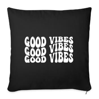 Aimer que pour vous Self Love Citation inspirante - Housse de coussin décorative 45 x 45 cm - noir - Devant
