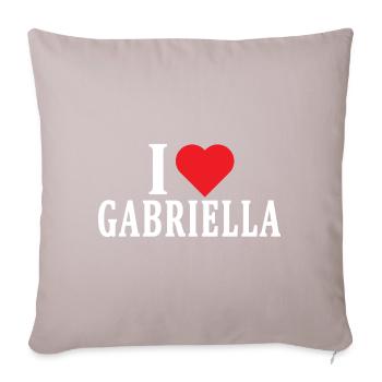 t-shirt I love Gabriella t-shirt gift idea - Sofa pillowcase 17,3'' x 17,3'' (45 x 45 cm) - light taupe - Front