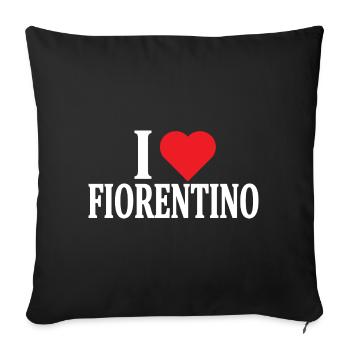 t-shirt J’adore Fiorentino idée cadeau t-shirt - Housse de coussin décorative 45 x 45 cm - noir - Devant