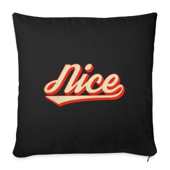 Nice Retro Lettering - Sofa pillowcase 17,3'' x 17,3'' (45 x 45 cm) - black - Front