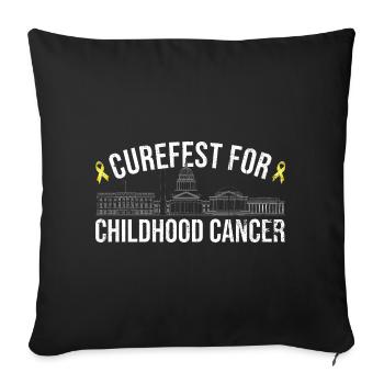Curefest: Childhood Cancer Rally - Sofa pillowcase 17,3'' x 17,3'' (45 x 45 cm) - black - Front