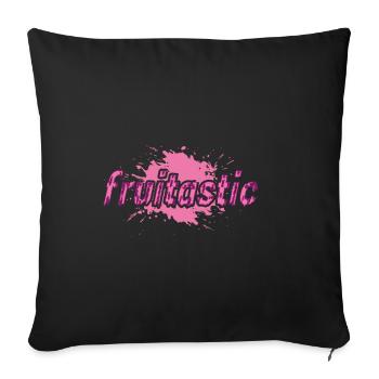 fruitastic claim fresh splash pink - Sofa pillowcase 17,3'' x 17,3'' (45 x 45 cm) - black - Front