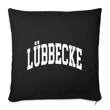 Lübbecke - Housse de coussin décorative 45 x 45 cm - noir - Devant