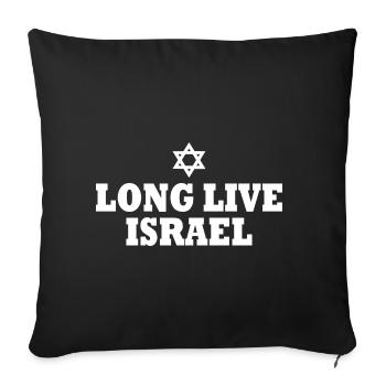 Long live israel - Sofakissenbezug 45 x 45 cm - Schwarz - Vorne