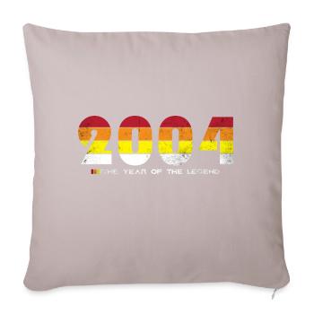 Millésime 2004 - L’année de la légende - Rétro 20 - Housse de coussin décorative 45 x 45 cm - taupe clair - Devant