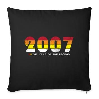 Millésime 2007 - L’Année de la Légende - Rétro 17 - Housse de coussin décorative 45 x 45 cm - noir - Devant