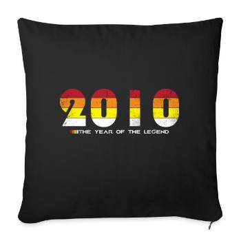 Millésime 2010 - L’Année de la Légende - Rétro 14 - Housse de coussin décorative 45 x 45 cm - noir - Devant