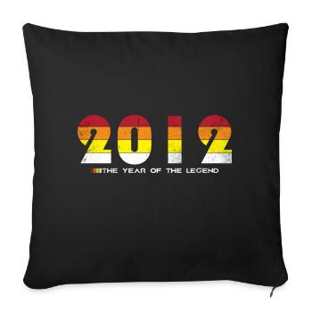 Millésime 2012 - L’année de la légende - Rétro 12 - Housse de coussin décorative 45 x 45 cm - noir - Devant