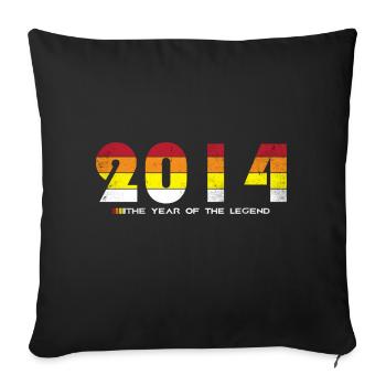 Millésime 2014 - L’année de la légende - Rétro 10 - Housse de coussin décorative 45 x 45 cm - noir - Devant
