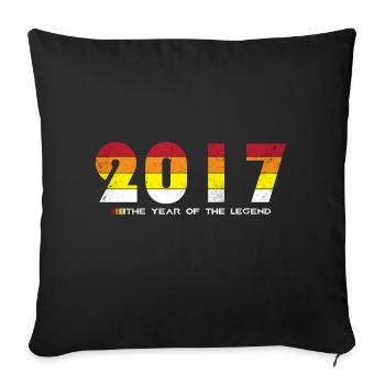 Millésime 2017 - L’année de la légende - Rétro 7 - Housse de coussin décorative 45 x 45 cm - noir - Devant