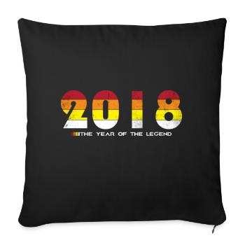 Millésime 2018 - L’année de la légende - Rétro 6 - Housse de coussin décorative 45 x 45 cm - noir - Devant
