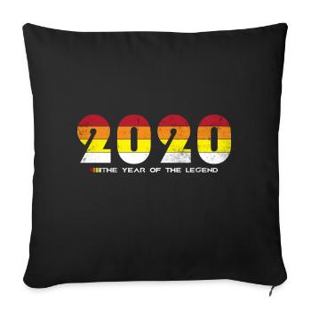 Millésime 2020 - L’année de la légende - Rétro 4 - Housse de coussin décorative 45 x 45 cm - noir - Devant