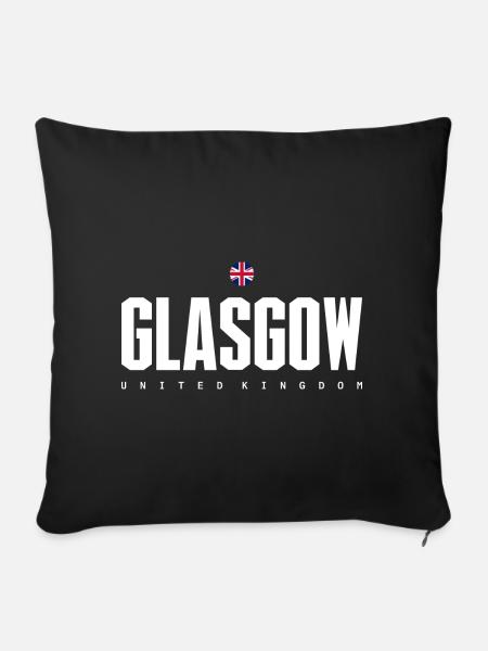 Glasgow - Sofakissenbezug 45 x 45 cm - Schwarz