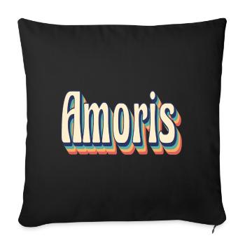 Vintage Retro Amoris T-Shirt T-Shirt Geschenkidee - Sofakissenbezug 45 x 45 cm - Schwarz - Vorne
