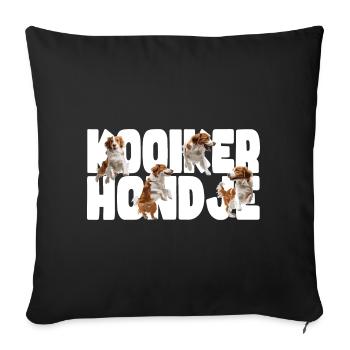 Design cool de Kooikerhondje - Housse de coussin décorative 45 x 45 cm - noir - Devant