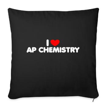 AP Chemistry Funny High School AP Class Survivor - Sofa pillowcase 17,3'' x 17,3'' (45 x 45 cm) - black - Front