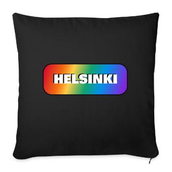 Helsinki Finland Gay Pride - Sofa pillowcase 17,3'' x 17,3'' (45 x 45 cm) - black - Front