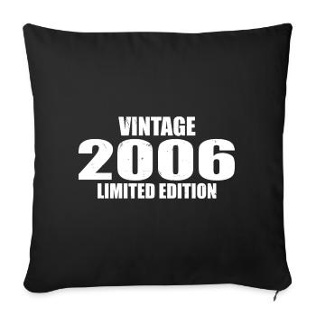 Vintage 2006 Birthday 2006 Retro 2006 - Sofa pillowcase 17,3'' x 17,3'' (45 x 45 cm) - black - Front