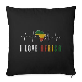 Africa Nature Conservation - Sofa pillowcase 17,3'' x 17,3'' (45 x 45 cm) - black - Front