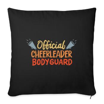Official Cheerleader Bodyguard - Sofa pillowcase 17,3'' x 17,3'' (45 x 45 cm) - black - Front