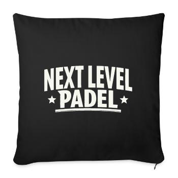 Padel Design Next Level Shirt Hoodie - Sofa pillowcase 17,3'' x 17,3'' (45 x 45 cm) - black - Front