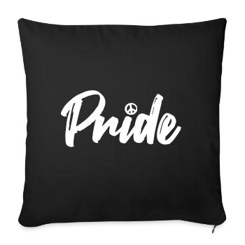 Pride Peace - Sofa pillowcase 17,3'' x 17,3'' (45 x 45 cm) - black - Front