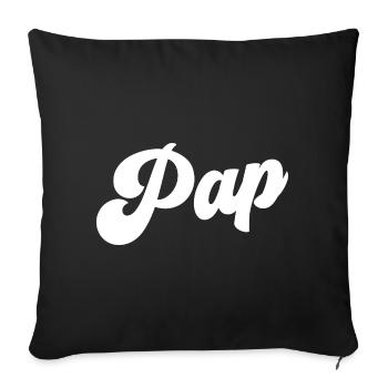 Pap Le meilleur Pap Pap Grand-père Fête des pères Pap - Housse de coussin décorative 45 x 45 cm - noir - Devant