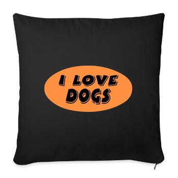 canine - Sofa pillowcase 17,3'' x 17,3'' (45 x 45 cm) - black - Front