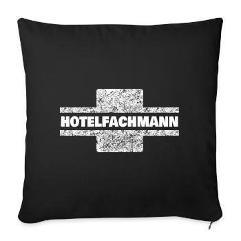 Occupation Hotel Manager - Sofa pillowcase 17,3'' x 17,3'' (45 x 45 cm) - black - Front