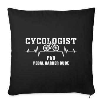 mountain biker MTB Fun - Sofa pillowcase 17,3'' x 17,3'' (45 x 45 cm) - black - Front