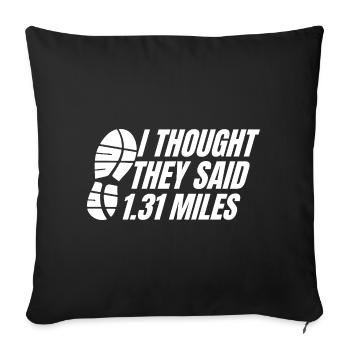 marathonien, ils ont dit 1,31 miles de course - Housse de coussin décorative 45 x 45 cm - noir - Devant