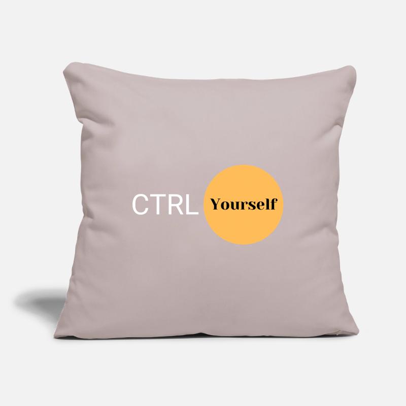 CTRL Vous-même Housse de coussin décorative 45 x 45 cm