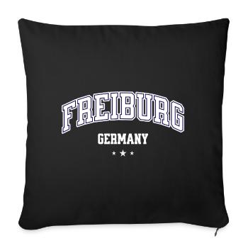 Freiburg Germany College Style Design - Sofa pillowcase 17,3'' x 17,3'' (45 x 45 cm) - black - Front