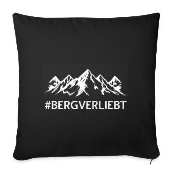 Montagne amoureuse du hashtag Paysage montagneux Montagnes - Housse de coussin décorative 45 x 45 cm - noir - Devant
