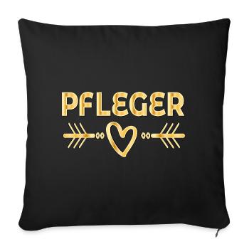 Infirmières cardiopathiques Professions infirmières - Housse de coussin décorative 45 x 45 cm - noir - Devant