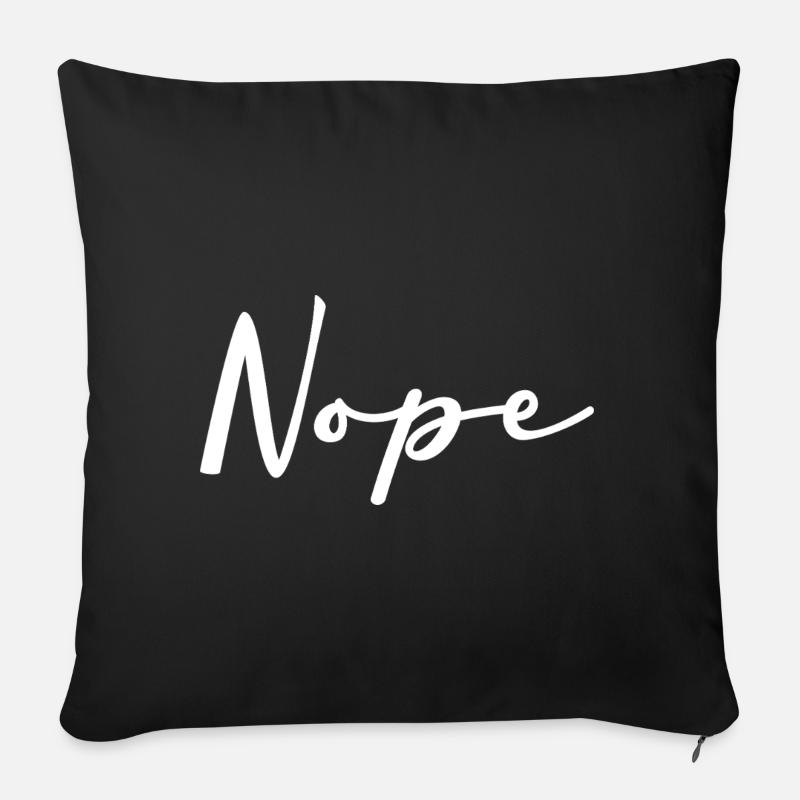 Non écriture manuscrite sur le noir - Housse de coussin décorative 45 x 45 cm - noir