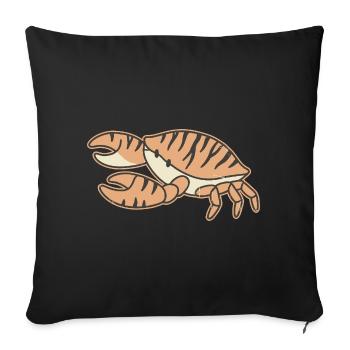 Orange Crab Striped Cartoon Tiger Stripes - Sofa pillowcase 17,3'' x 17,3'' (45 x 45 cm) - black - Front