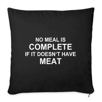 Meat Lover, Grilling, BBQ, Burger, Steak, Chef - Sofa pillowcase 17,3'' x 17,3'' (45 x 45 cm) - black - Front