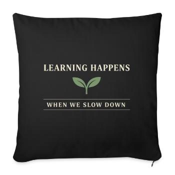 Montessori mother, Gentle parenting, Mindful - Sofa pillowcase 17,3'' x 17,3'' (45 x 45 cm) - black - Front