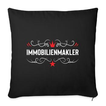 Immobilienmakler Beruf - Sofakissenbezug 45 x 45 cm - Schwarz - Vorne