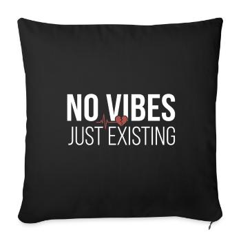 Pas d’ambiance - Housse de coussin décorative 45 x 45 cm - noir - Devant