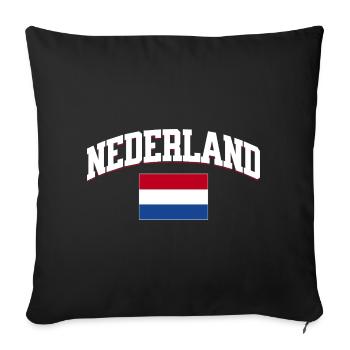 Netherlands Football Lover Retro Sports Design - Sofa pillowcase 17,3'' x 17,3'' (45 x 45 cm) - black - Front