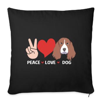 Springer Spaniel Dog - Sofa pillowcase 17,3'' x 17,3'' (45 x 45 cm) - black - Front