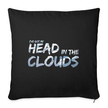 Head in the Clouds von Tagträumern - Sofakissenbezug 45 x 45 cm - Schwarz - Vorne
