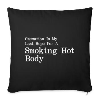 Dernier espoir pour un corps brûlant - Housse de coussin décorative 45 x 45 cm - noir - Devant