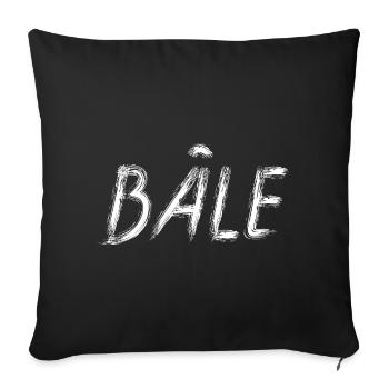 Bale in white brush lettering - Sofa pillowcase 17,3'' x 17,3'' (45 x 45 cm) - black - Front