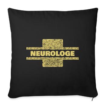 Berufung Neurologe - Sofakissenbezug 45 x 45 cm - Schwarz - Vorne