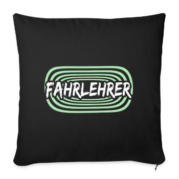 Fahrlehrer als Arbeitskollege - Sofakissenbezug 45 x 45 cm - Schwarz - Vorne